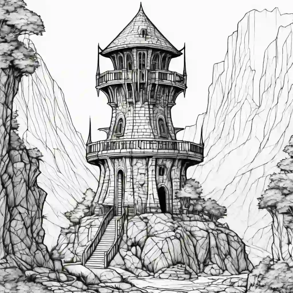 Sorcerer's Tower coloring pages